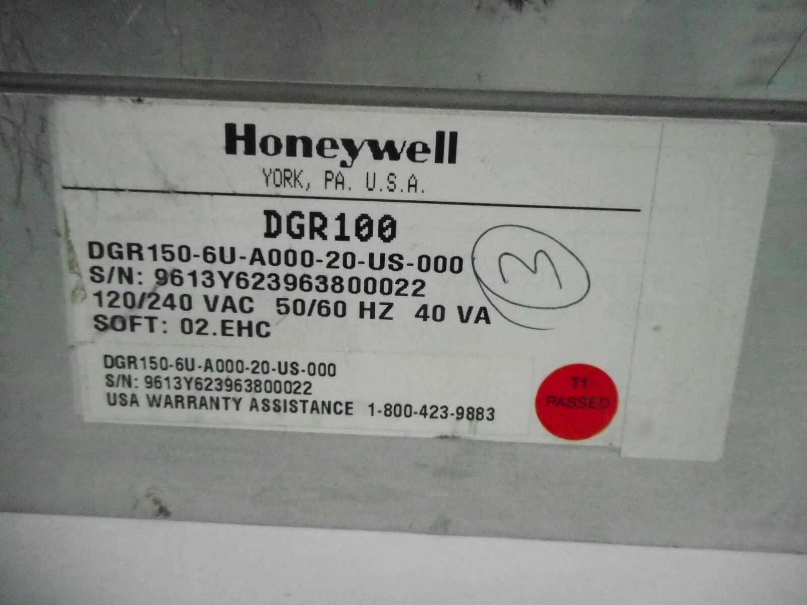 Honeywell DGR150-6U-A000-20-US-000 Digital Graphic Recorder DGR100