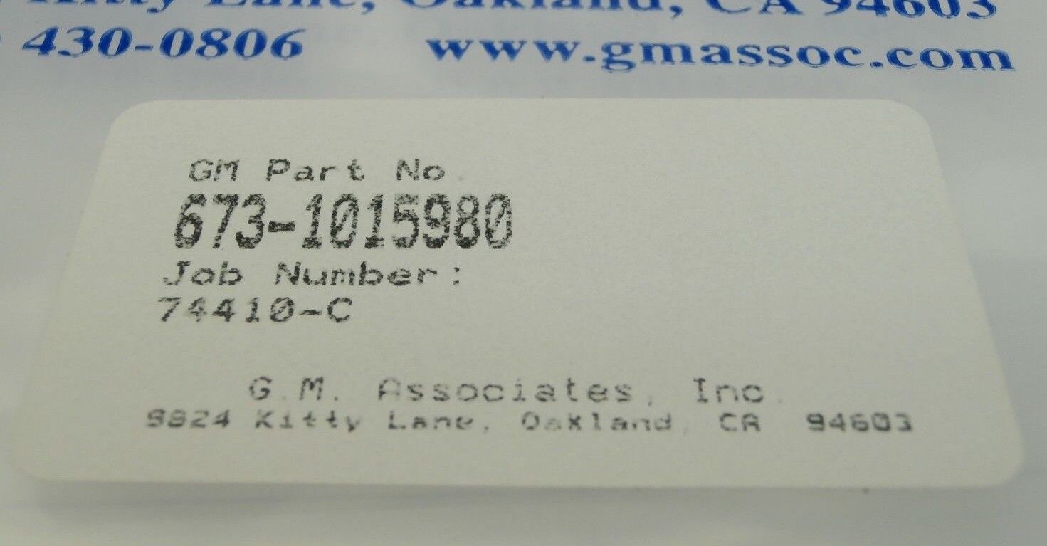 GM Associates 673-1015980 Pedestal Nest 40D C'BORE 1015980-07 GMA347-0011 New