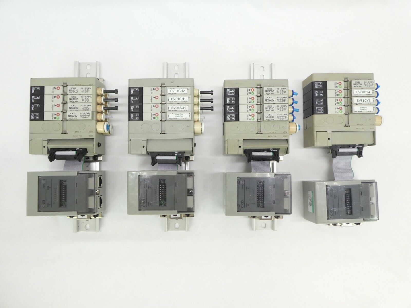CKD N4S0 Series 4-Port Pneumatic Manifold N4S0-T56 with OPP3-1H Lot of 4 Working