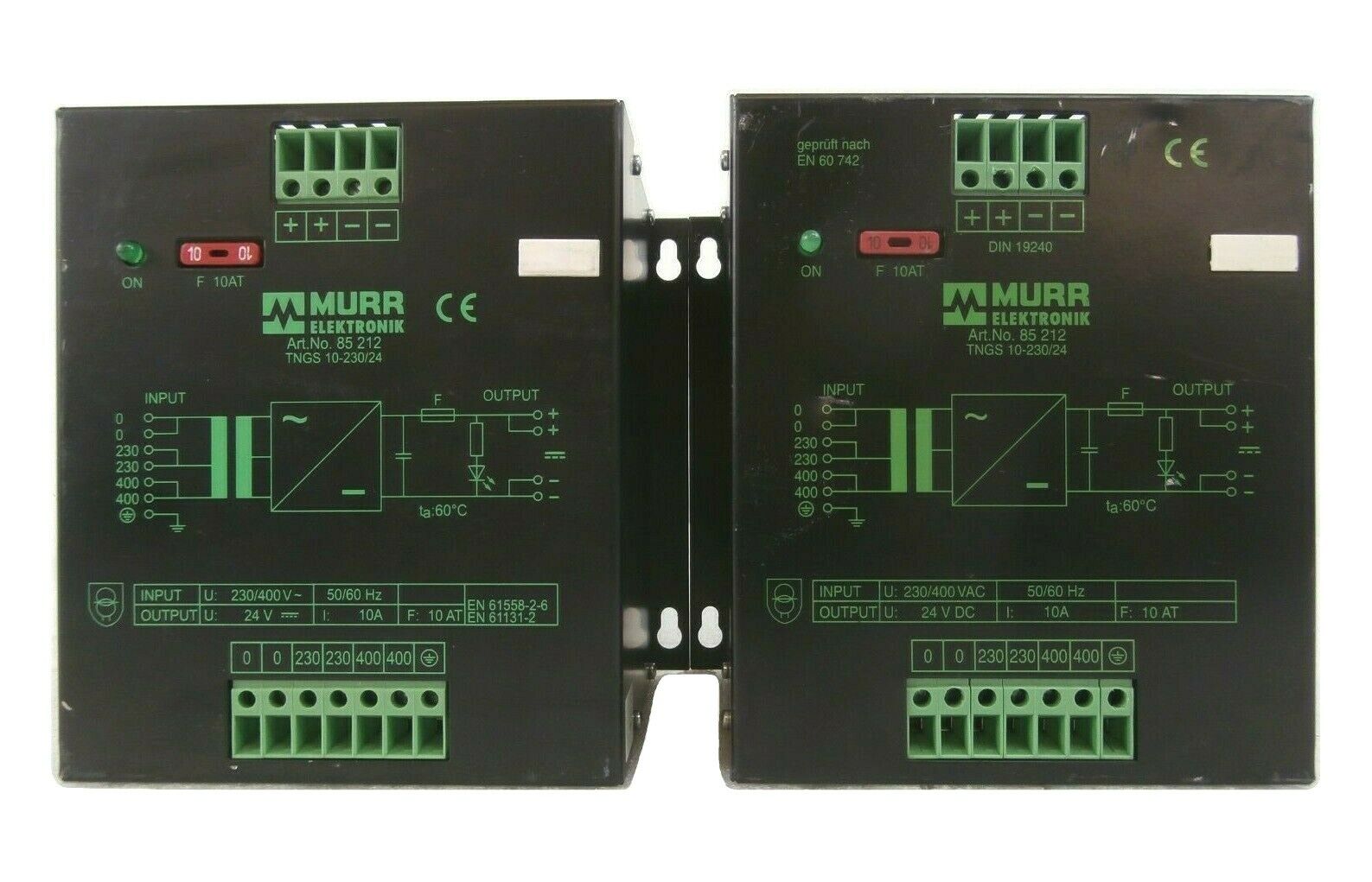 Murr Elektronik TNGS 10-230/24 DC Power Supply 85 212 Reseller Lot of 2 Working