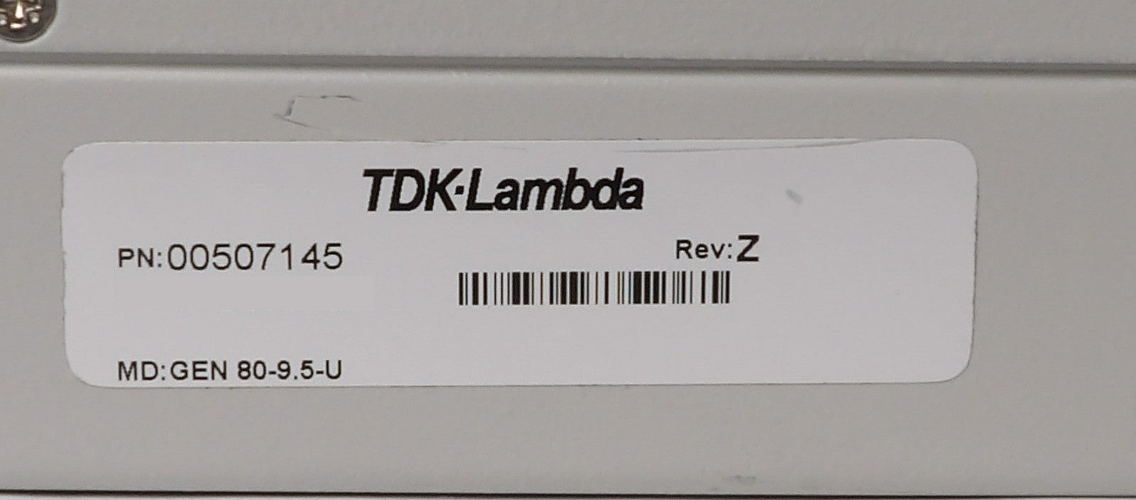TDK-Lambda 00507145 Rack Mount Power Supply Working