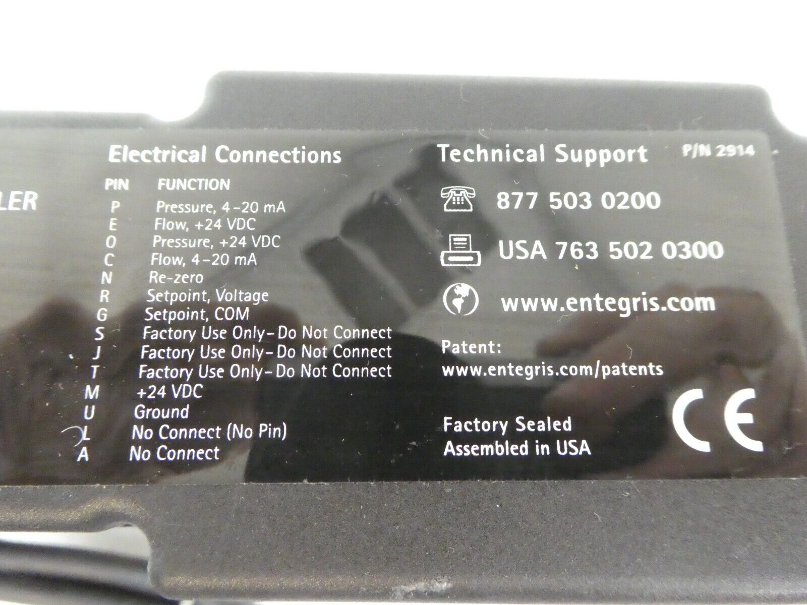 Entegris 6500-T5-F03-XXX-M-P8-U3-M37 InVue Integrated Flow Controller Surplus