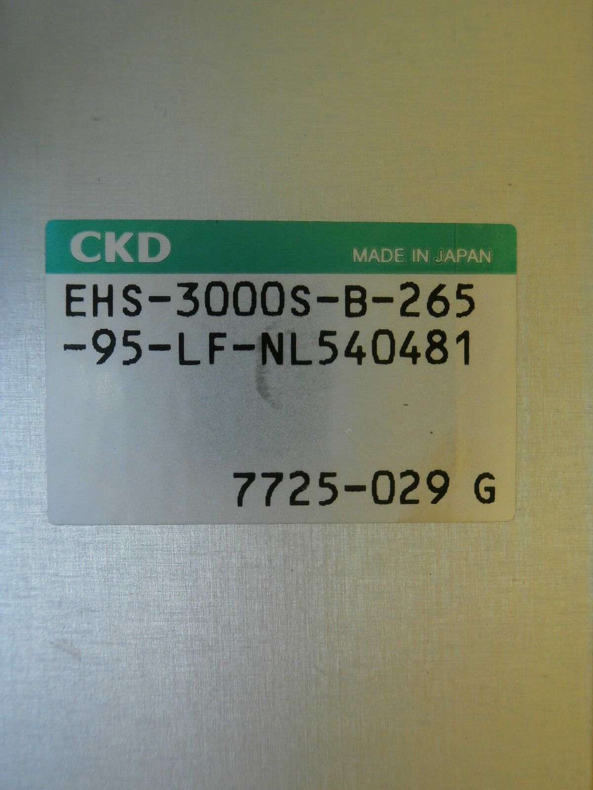 CKD EHS-3000S-B-265-95-LF-NL540481 Brush Cylinder Assembly 3/6 Used Working