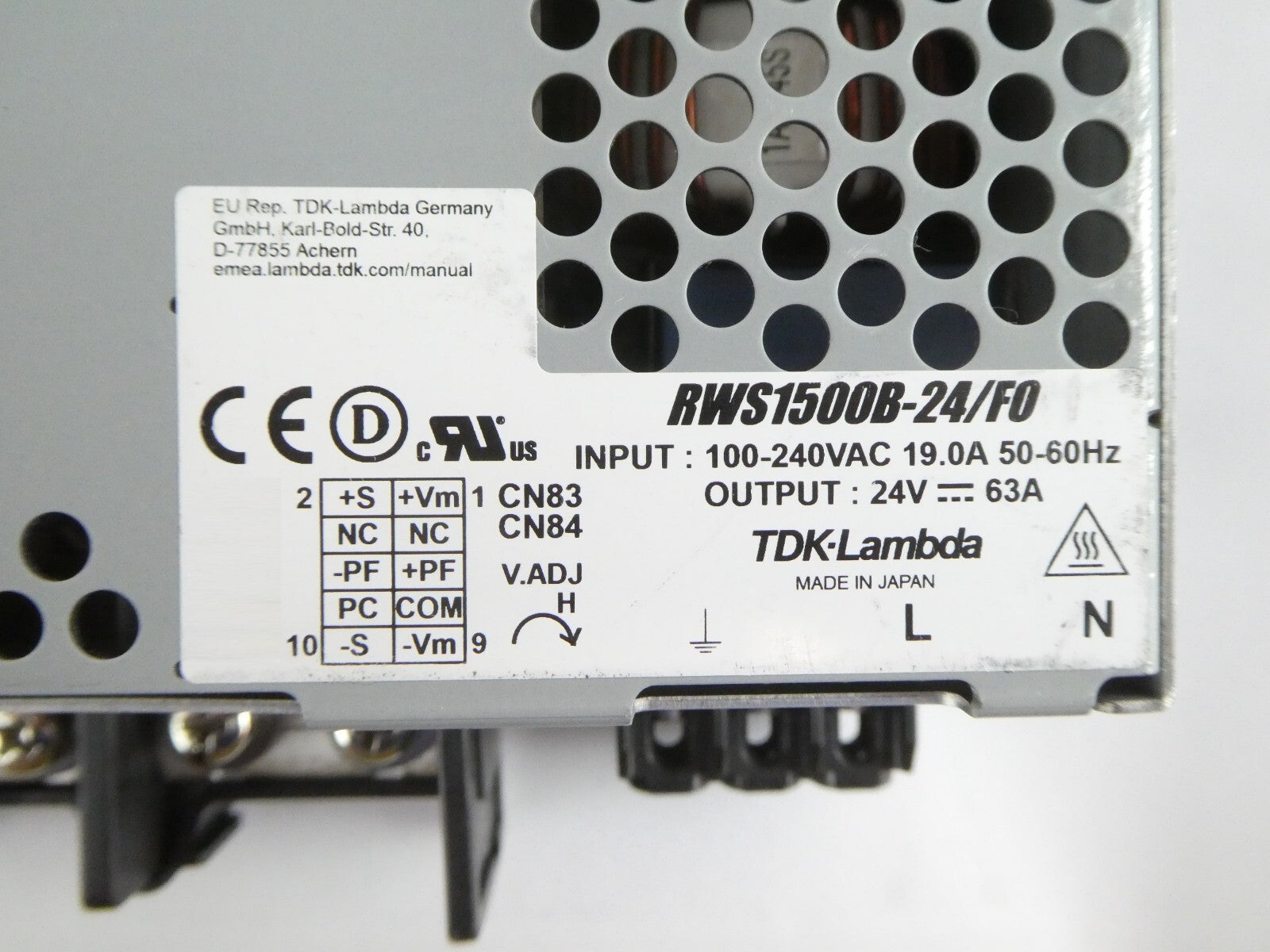 TDK-Lambda RWS1500B-24/F0 Power Supply Module Reseller Lot of 11 Working