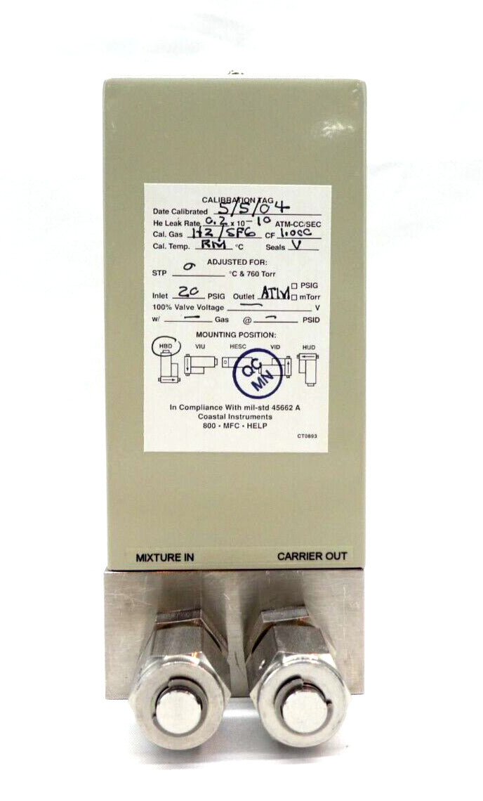 Qualiflow LVC-414 Liquid Vapor Controller LVC 1 g/min GeCl4 OEM Refurbished