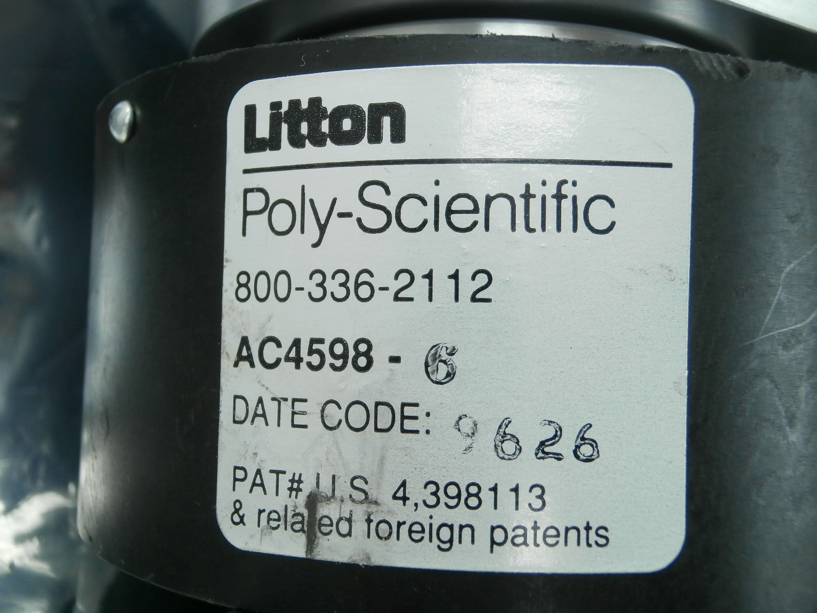Litton Poly-Scientific AC4598-6 Slip Ring Assembly Nordiko 9550 Used Working