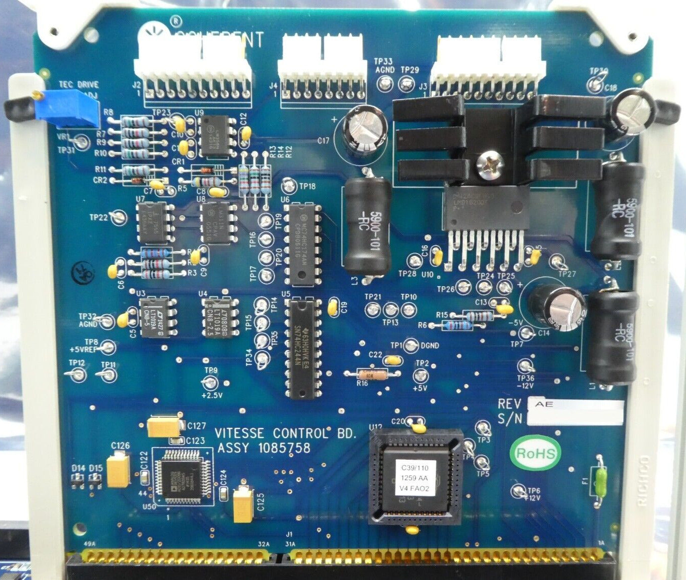 Coherent 1085037 Verdi Mother Board 1164578 1085758 Working Surplus