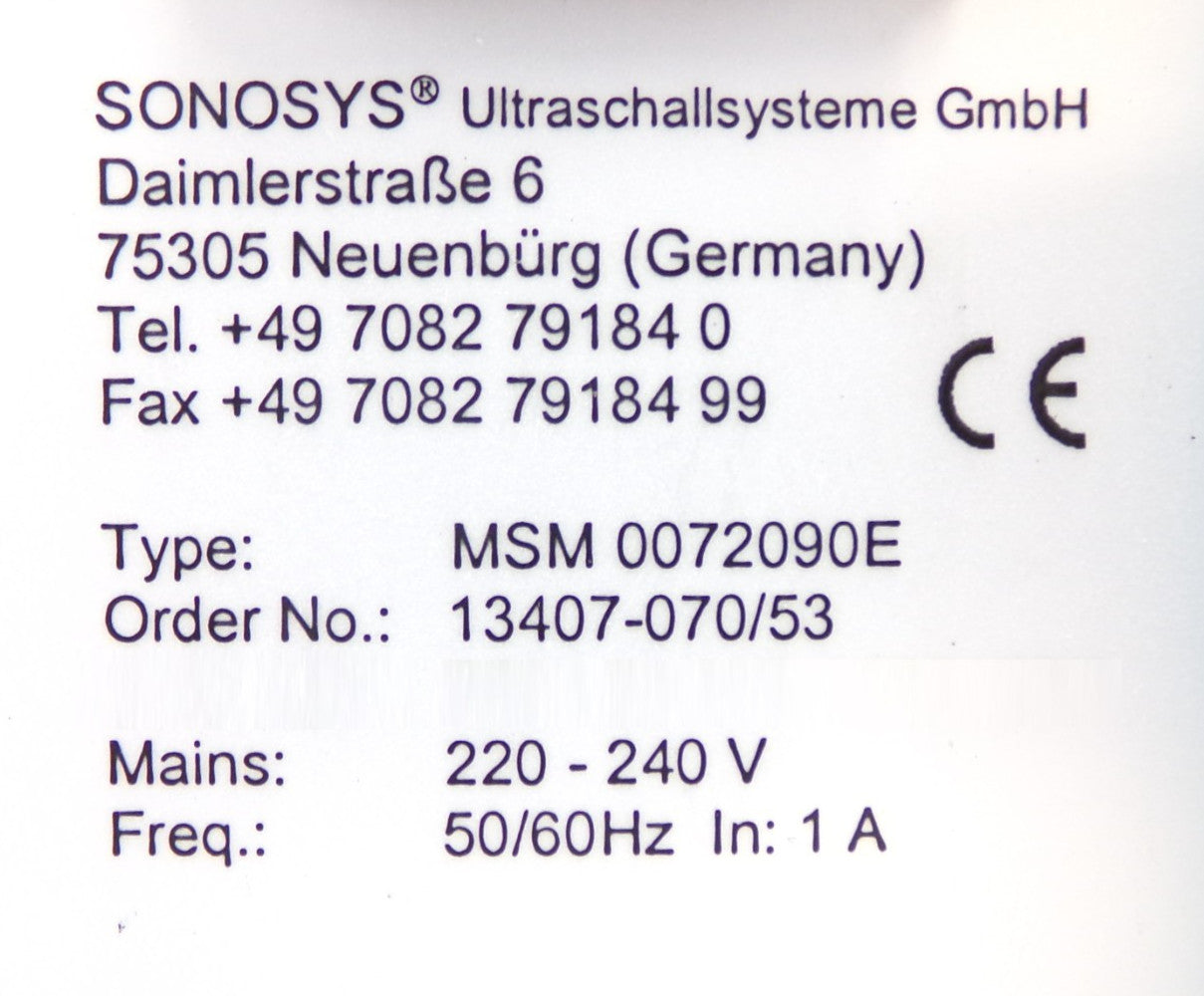 SONOSYS MSM 0072090E Ultrasonic Switching Systems Megasonic Atomzer Working