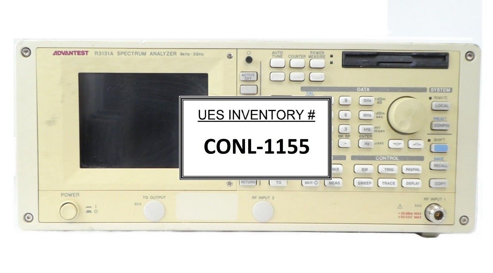 Advantest R3131A Spectrum Analyzer 9kHz-3GHz Surplus Spare