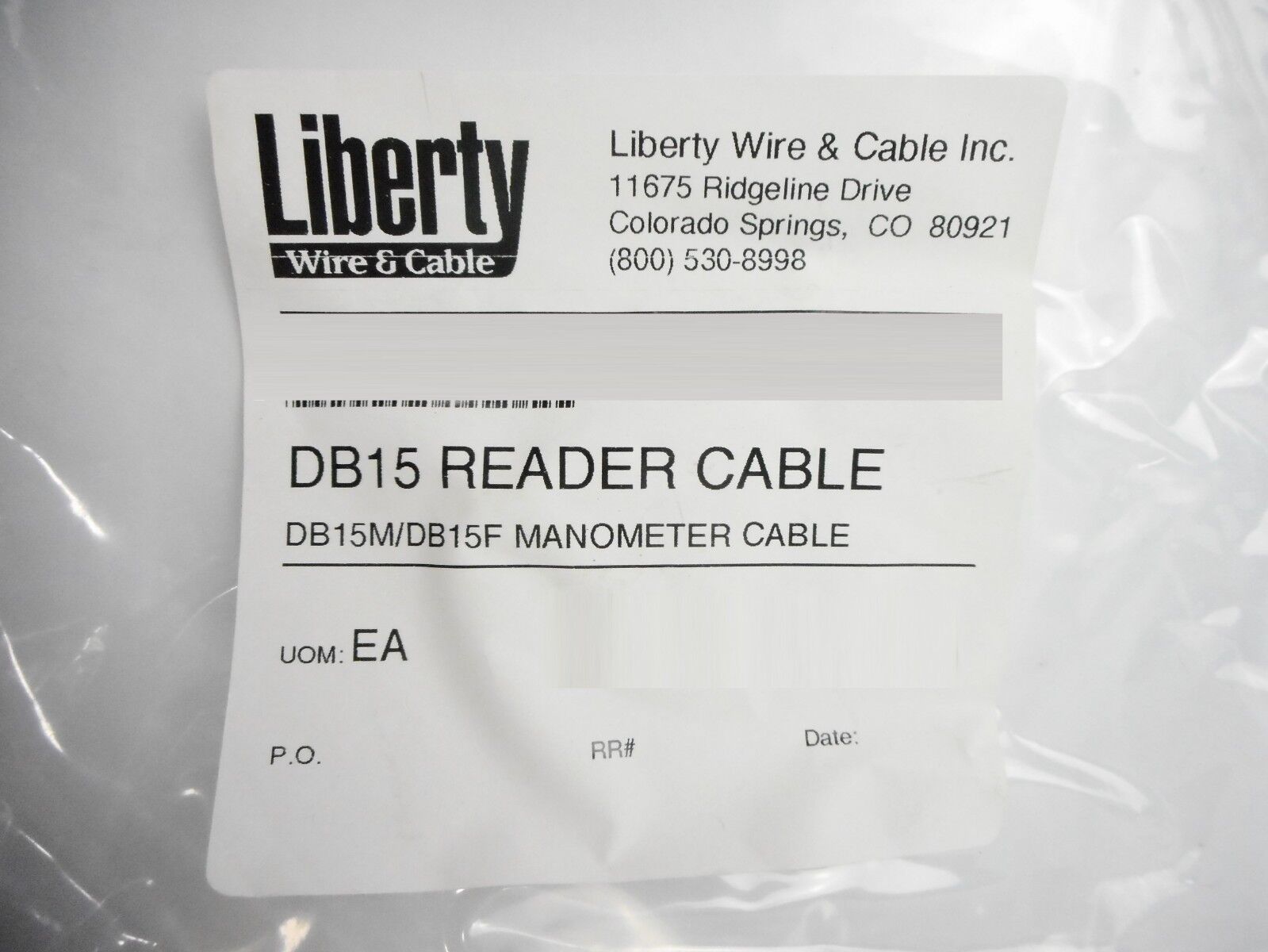 Liberty 10236834 Manometer Reader Cable DB15M/DB15F Reseller Lot of 94 New