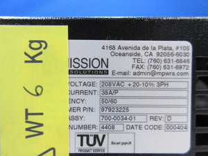 Vicor 97923225 Mission Power Solutions 700-0034-01 Power Supply Lot of 3 Used