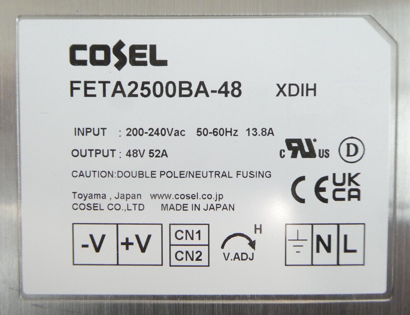 Cosel FETA2500BA-48 Power Supply Module XDIH Reseller Lot of 3 Working