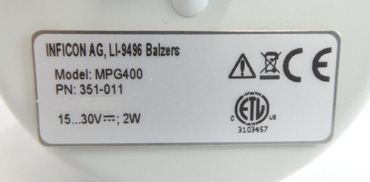 Inficon 351-011 Inverted Magnetron Pirani Gauge MPG400 New Surplus