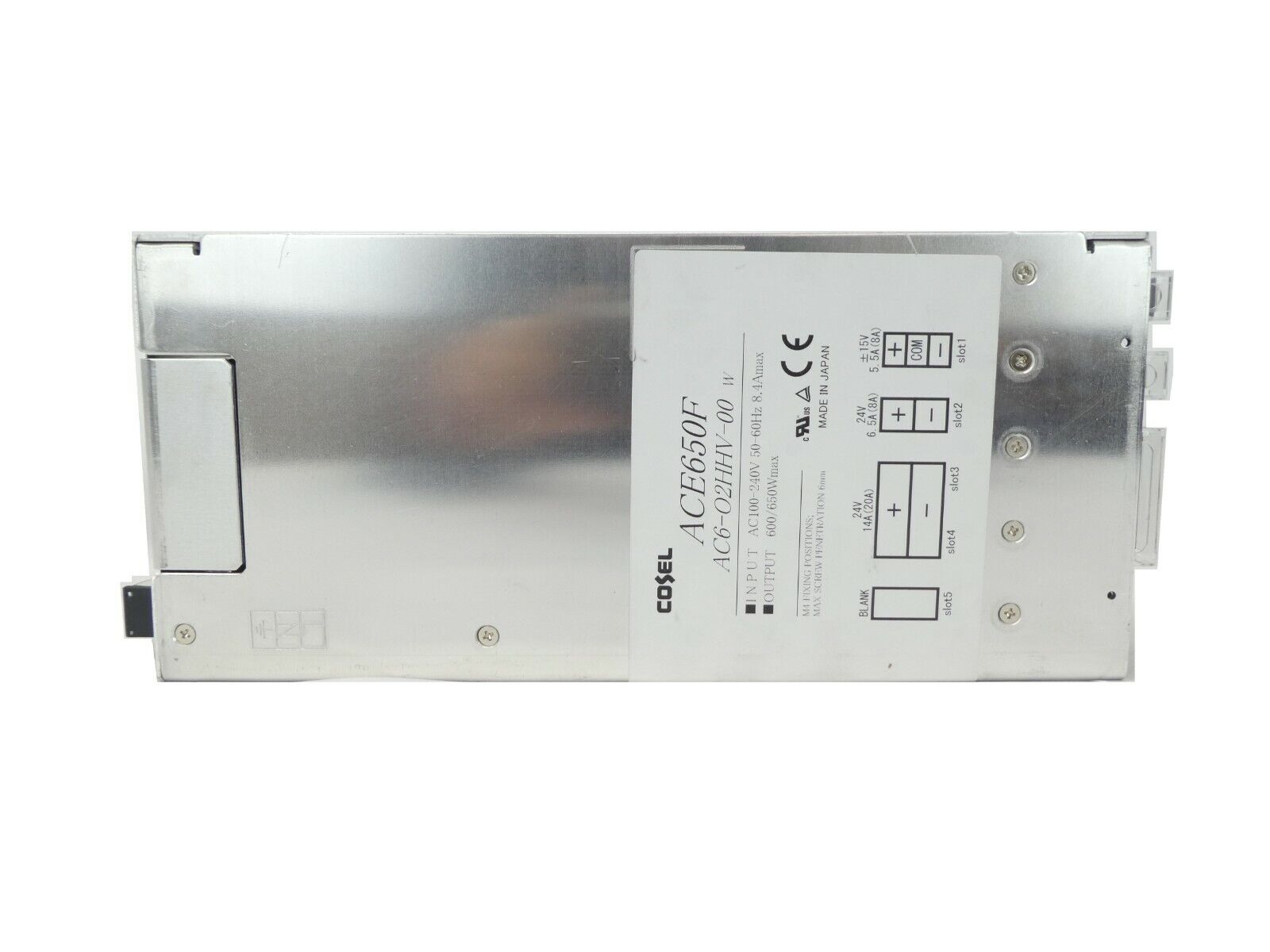 Cosel AC6-02HHV-00 W 650W Power Supply ACE650F Working Surplus