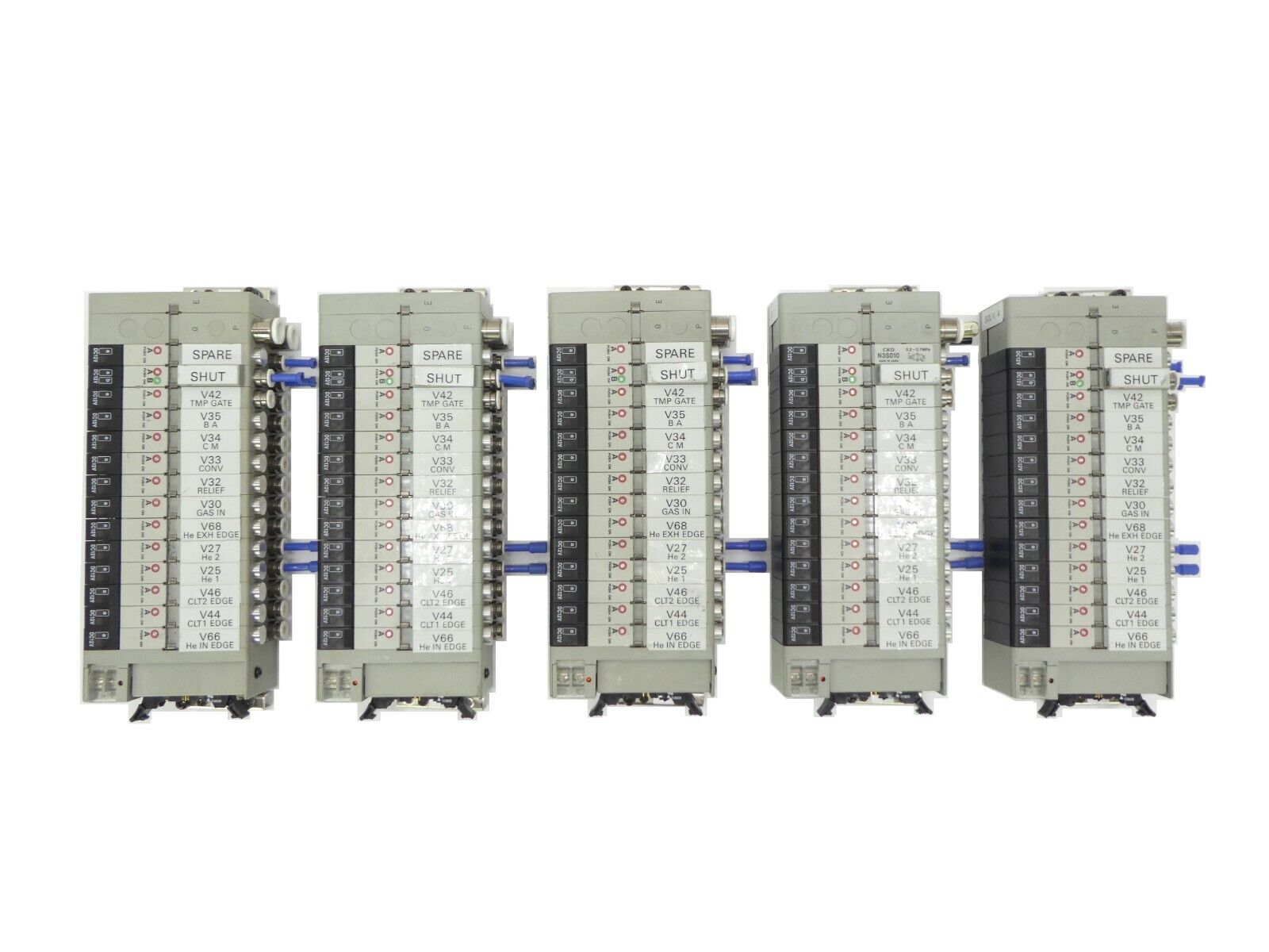 CKD N4S0 14-Port Pneumatic Manifold Right N4S0-T50 N3S010 Lot of 5 Working