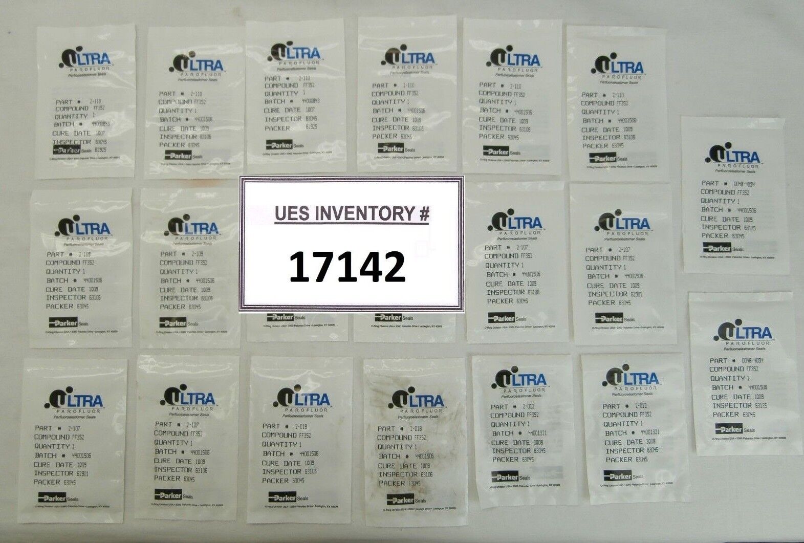 Parker Seals FF352 Small O-Rings UHP Ultra Parofluor Seal Reseller Lot of 20 New