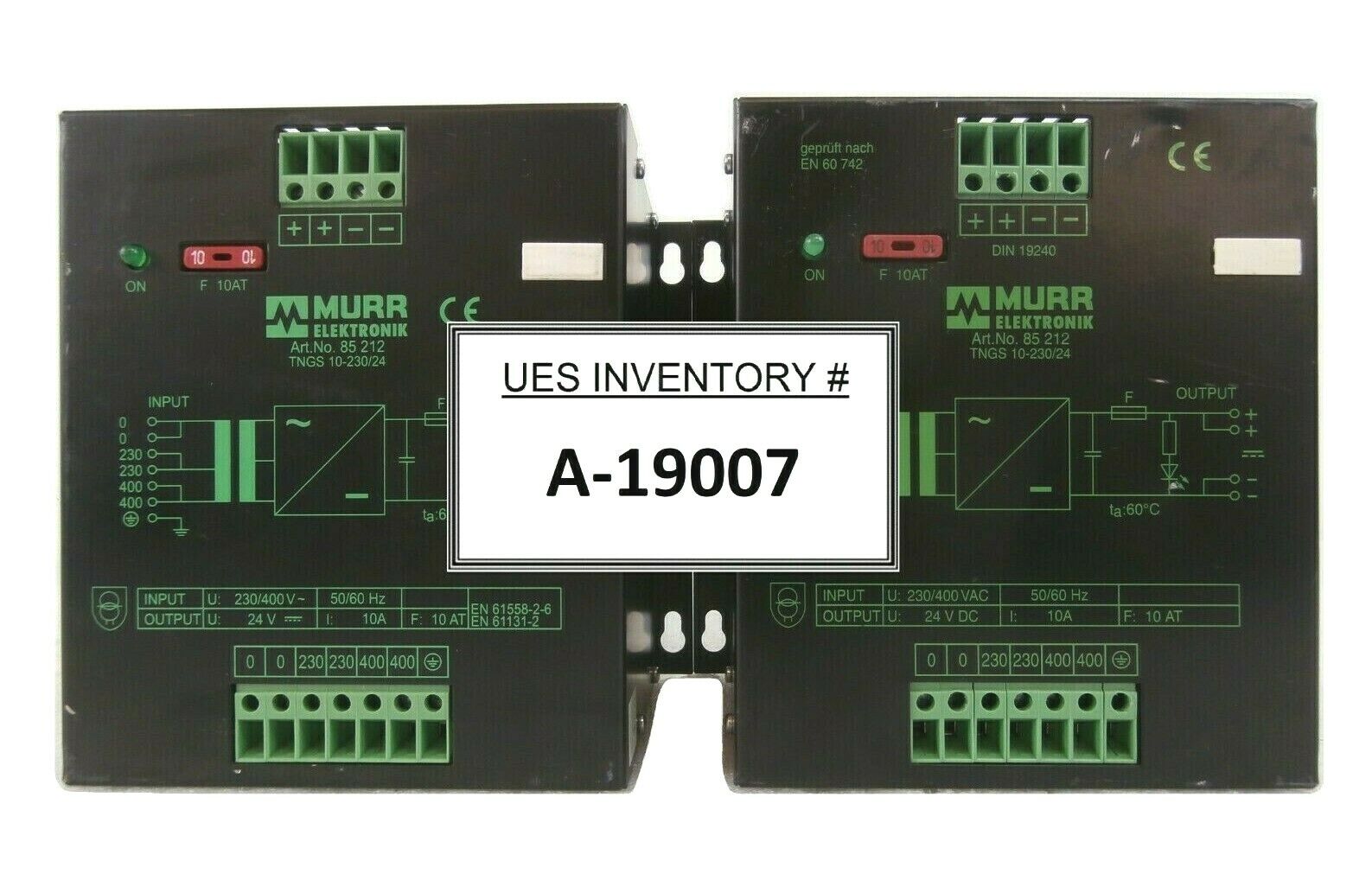 Murr Elektronik TNGS 10-230/24 DC Power Supply 85 212 Reseller Lot of 2 Working
