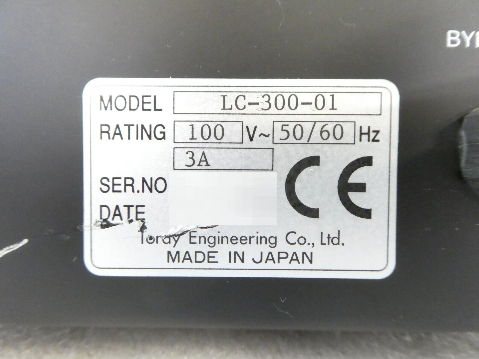 Toray Engineering LC-300 Zirconium Oxygen Analyzer LC-300-01 Working Surplus