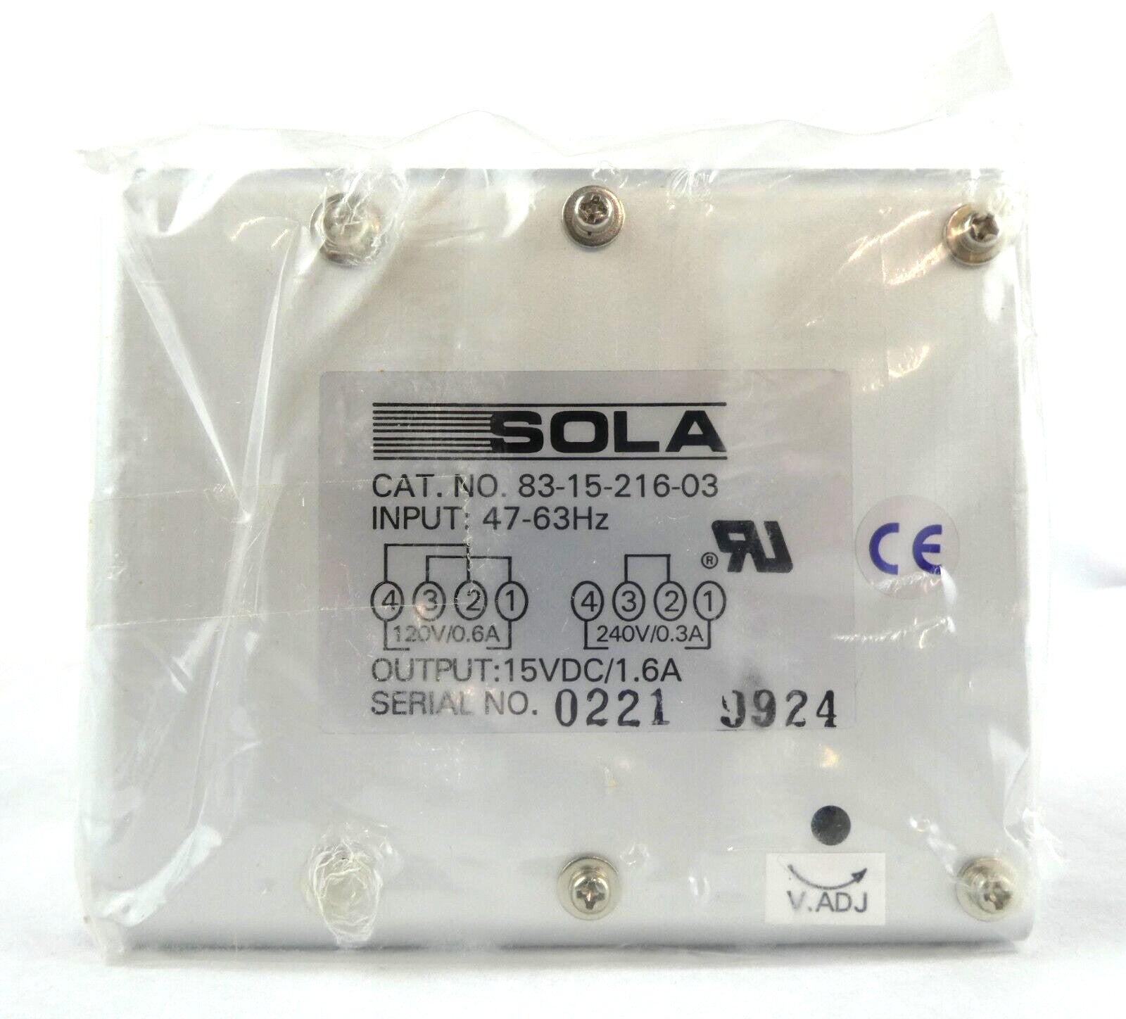 Sola Linear 4010029 DC Power Supply 15vdc 1.6A Reseller Lot of 2 New Surplus
