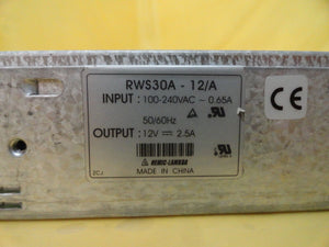 Nemic-Lambda RWS30A-12/A Power Supply 12V Used Working