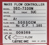 STEC SEC-7330M Mass Flow Controller MFC 500 SCCM Ar Working Surplus