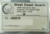 West Coast Quartz 91-00367B 200mm Quartz External 8" Ring AMAT New Surplus