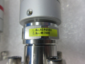 Fujikin 467000 Type NC Diaphragm Valve 0.39~0.59MPa 2 Port C-Seal Lot of 15 Used