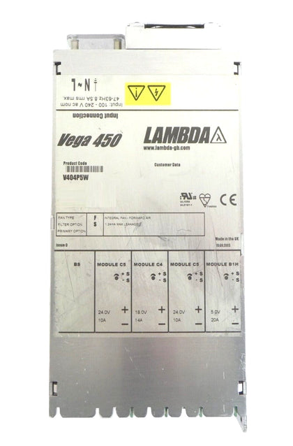 TDK-Lambda V404P5W Modular Power Supply Assembly Vega 450 Working Surplus
