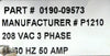 Phasetronics P1210 Phase Angle Controller P5000 AMAT 0190-09573 Working Surplus