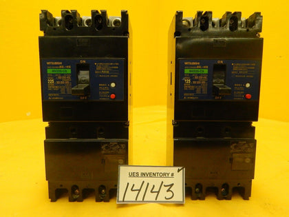 Mitsubishi NV225-CS Circuit Breaker Reseller Lot of 2 Used Working