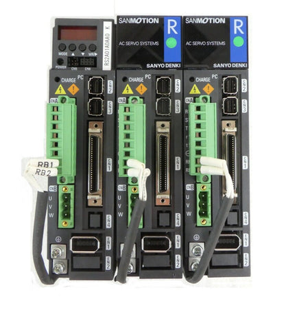 Sanyo Denki RS2A01A0AA0 Servo Drive SANMOTION Reseller Lot of 3 Working Surplus