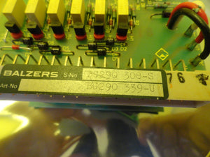 Balzers BG 290 339 U Transformer PCB Card BG290 339-U Used Working
