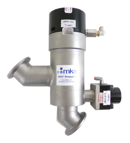 MKS Instruments 100018753 UHV Pneumatic Angle Valve Working Surplus