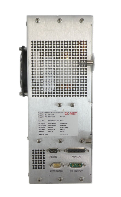 Comet Technologies 20071327 RF Match Lam Research 832-160407-001 Untested As-Is