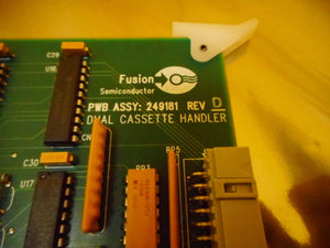 Fusion Semiconductor 249181 Dual Cassette Handler Card PCB Rev. D Used Working