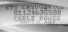 CTI-Cryogenics 8112463G500 On-Board Cryopump Power Cable 50 Foot Working