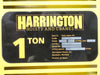 Harrington Cranes ER010LD 1 Ton Chain Hoist Hook Mount with SWD2200AA1 Working