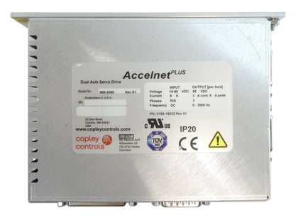 Copley Controls 800-2090 Dual Axis Servo Drive Accelnet Plus Working Surplus