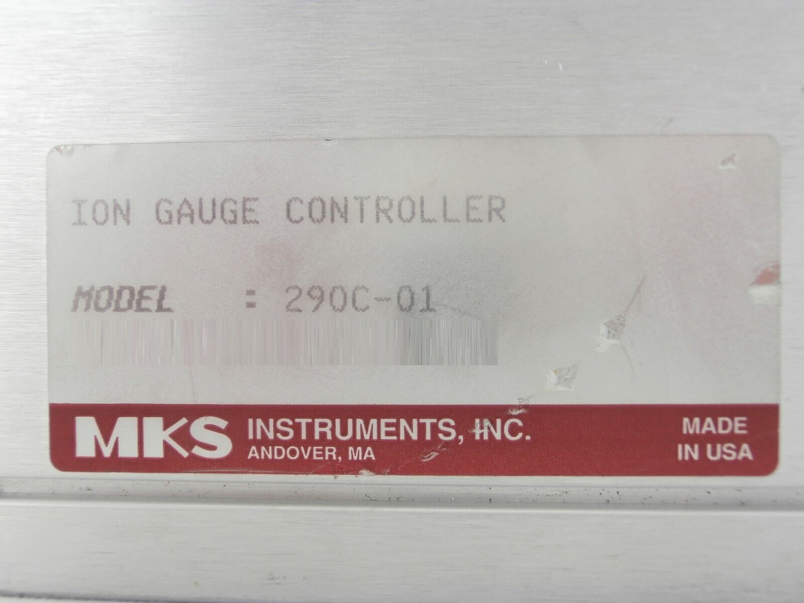 MKS Instruments 290C-01 Ion Gauge Controller Type 290 Faulty Switch As-Is Spare