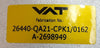 VAT 26440-QA21-CPK1 High Vacuum HV Angle Valve Bellows Series 26 Working