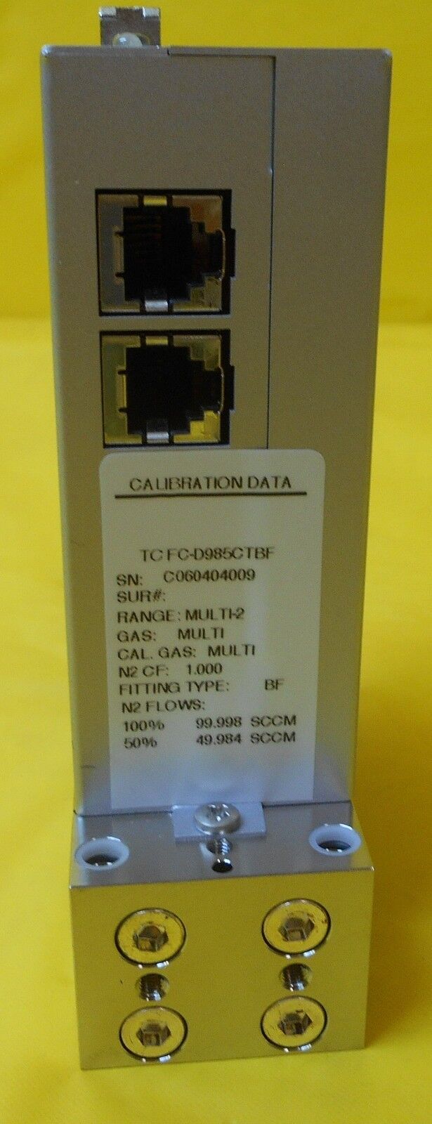 Aera TC FC-D985CT-BF Mass Flow Controller MFC Multi-2 Multi 100.%CH2F2 Used