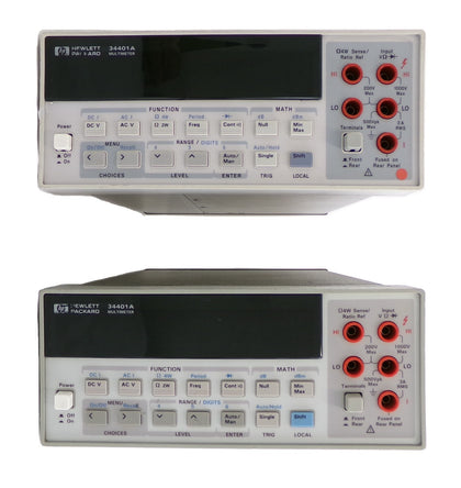 Agilent Technologies 34401A 6 1/2 Digit Multimeter Reseller Lot of 2 Working
