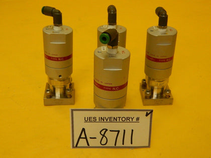Fujikin 059577 Pneumatic Valve Normally Closed 316L-P Lot of 4 Used Working
