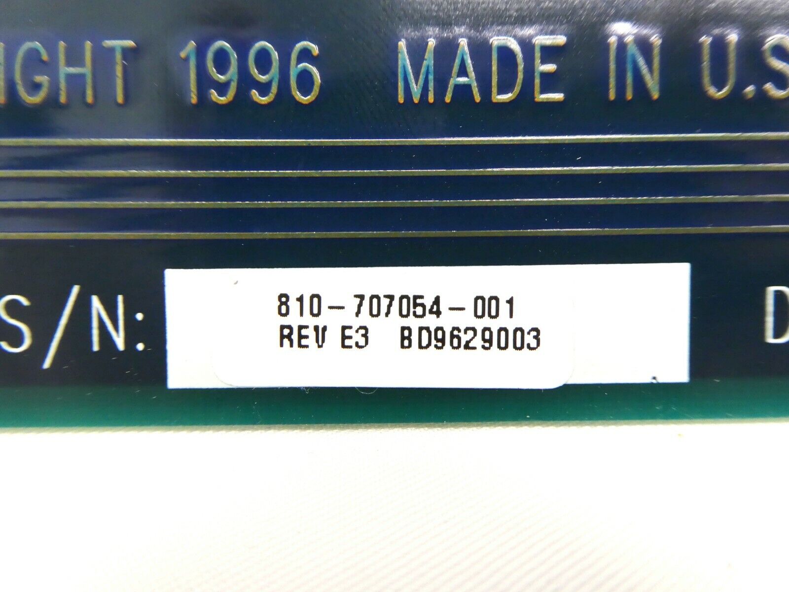 Lam Research 810-707054-001 Gas Box I/O Interlock Board PCB FPD Continuum Spare