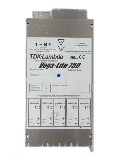 TDK-Lambda V702Q7X Power Supply Vega-Lite 750 Sciex 1010587 Working Surplus