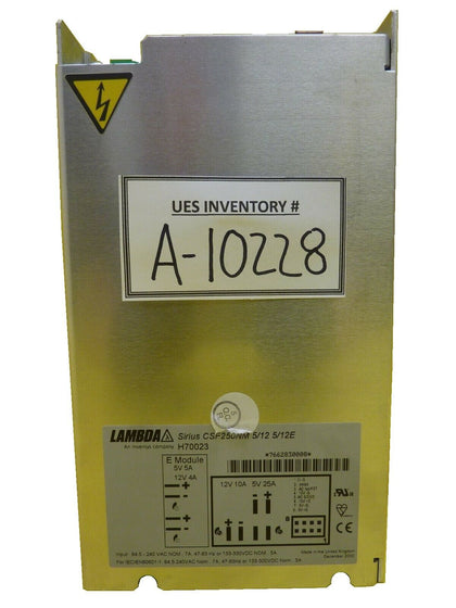 Lambda CSF250NM 5/12 5/12E Power Supply Sirius H70023 Working Surplus
