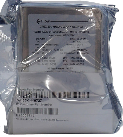 Brooks Instrument GF120X-110737 Mass Flow Controller MFC 20 SCCM New