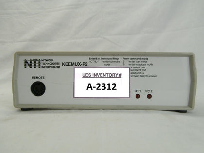 NTI Network Technologies KEEMUX-P2 2-port Video Switching KVM Splitter Used