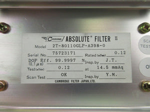 Cambridge 2T-80110GLP-A398-0 Absolute Filter II Chassis Nikon NSR-S202A Used
