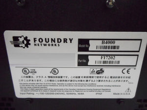 Foundry Networks FI7202 FastIron II Switch B4000 FI12GM FI24E Working Surplus